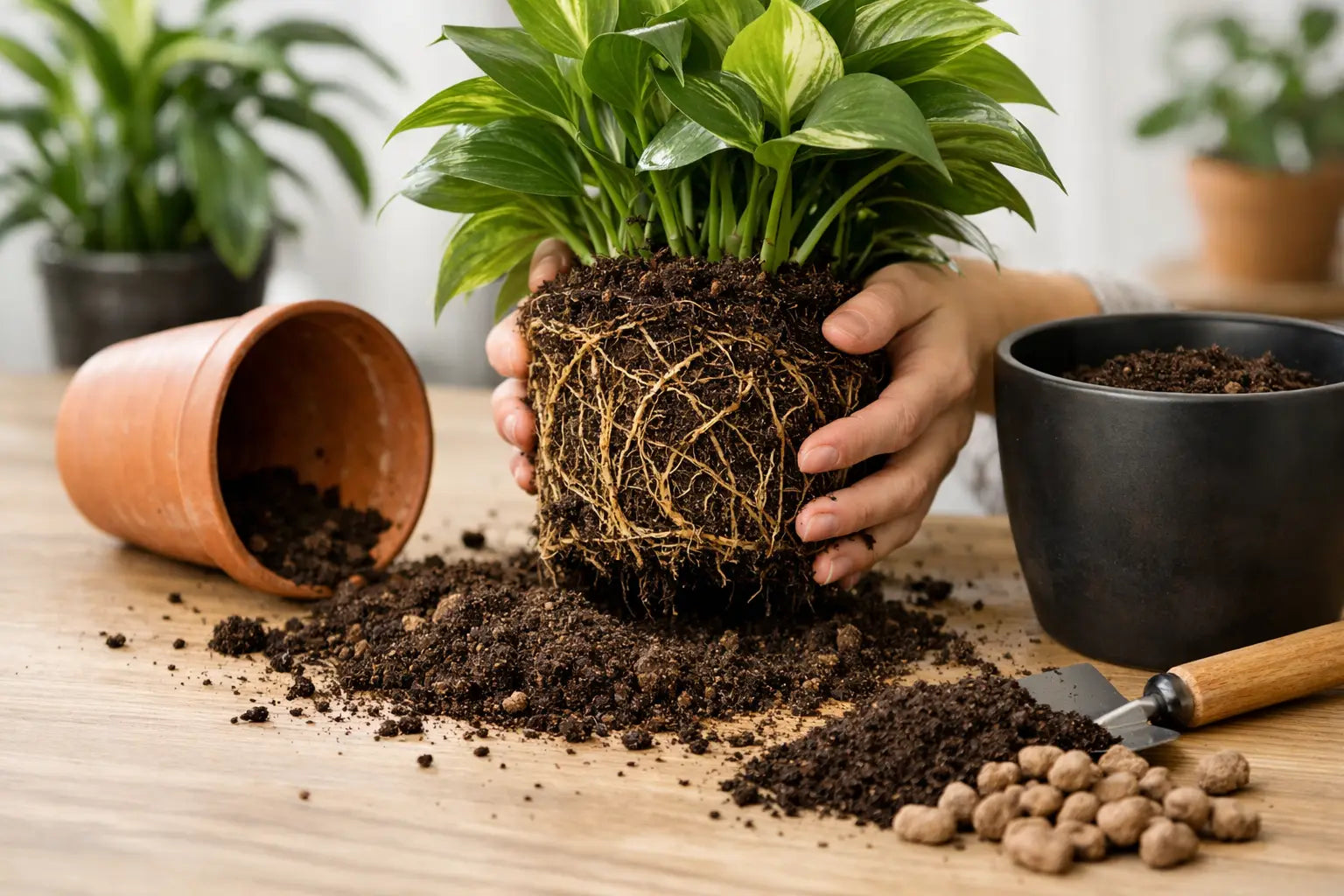How to Repot Root Bound Houseplants