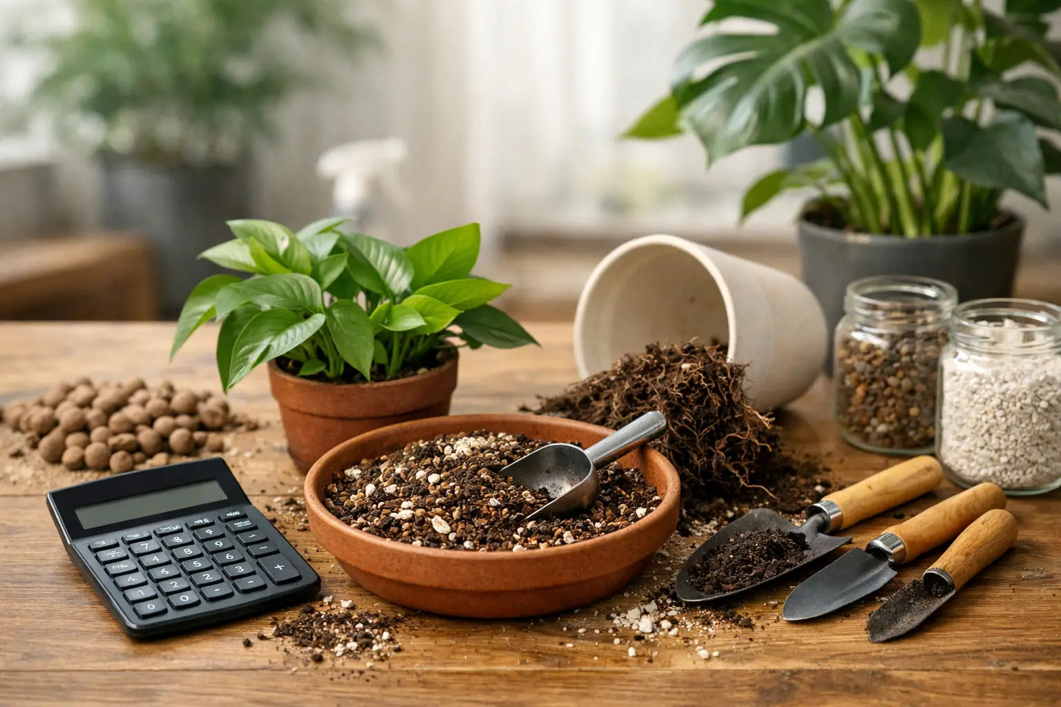 Houseplant Soil Calculator for Better Repotting